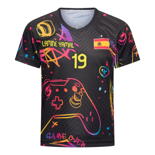 Lamine Yamal Voetbaltenue Gaming Design Shirt & Broekje Set