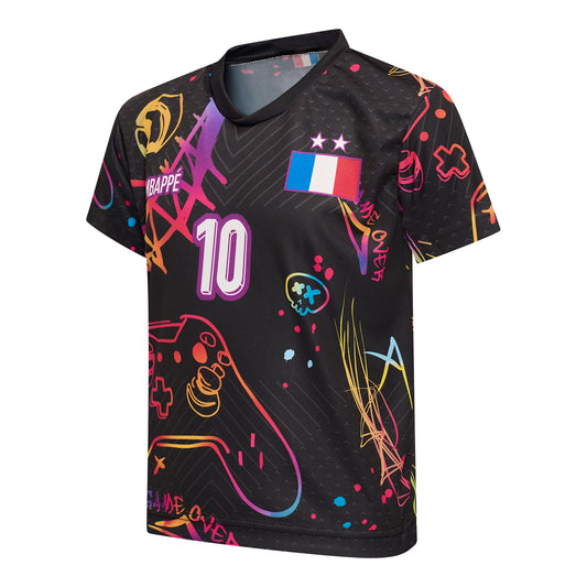 Mbappe Voetbaltenue Gaming Voetbalshirt & Broekje Set