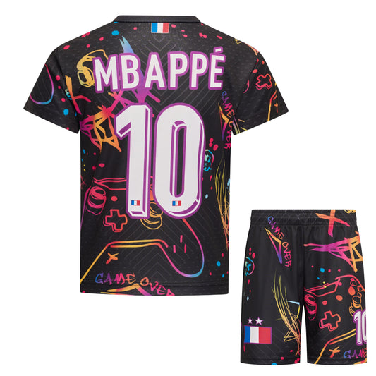 Mbappe Voetbaltenue Gaming Voetbalshirt & Broekje Set