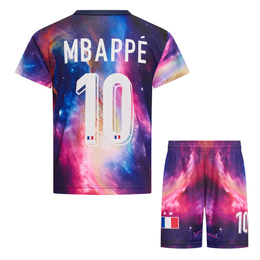 Mbappe Voetbaltenue Galaxy Design Frankrijk - Voetbalshirt en Broekje