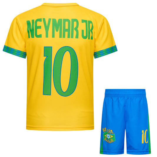 Neymar Brazilië thuis voetbaltenue - voetbalshirt + broek set 2024/2026