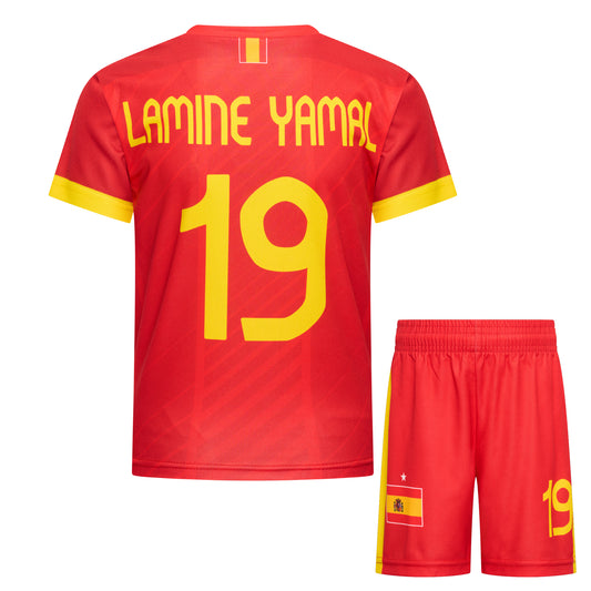 Lamine Yamal Voetbaltenue Spanje Thuis - Voetbalshirt en Broekje