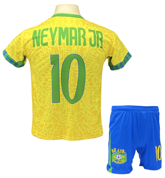 Neymar Brazilië thuis voetbaltenue - voetbalshirt + broek set 2024/2026