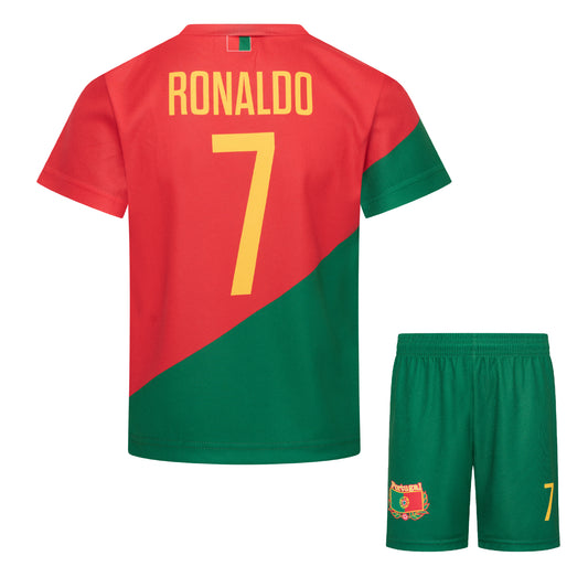 Ronaldo Voetbaltenue Half Groen/Rood Portugal