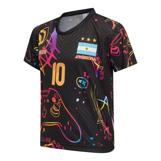 Messi Gaming Voetbaltenue Voetbalshirt & Broekje set Argentinië
